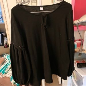 Balloon Sleeve Peasant Top